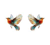 2Pcs Sherum Spirit Birds, Sheremart Spirit Birds, Yifare Spirit Birds, Hummingbird Sun Catcher, Winged Cardinal 2D Acrylic Window Hanging Ornaments, Rainbow Prism Birds Decor, Presents for Bird Lovers