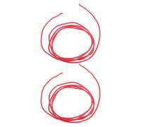 2pcs Shielded Silicone Copper Pickup Wire for Electric Guitar Bass | 1m Red Lead, Studio Repair Use, Quick Replacement, Stranded Core for Hobbyists and Professional Musicians