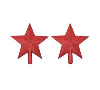 2Pcs Shimmering Star Tree Top Ornament Glittering Top Accent For Small Christmas Embellishment Sparkling Christmas