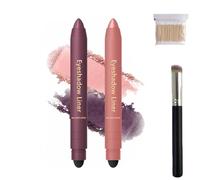 2Pcs Shinalify Eyeshadow, 2-In-1 Eyeliner & Eyeshadow, Long-Lasting Smudge-Proof Wear,Smooth & Easy Color,Eye Shadow Stick Makeup, Smokey Eyes In 3 Minutes (C-303, SIZE)