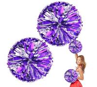- 2pcs Shiny Girls | Adorable Handmade Flower Pom for Adults Ball Dance Sports Spirit Cheering Fancy Dress