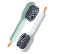 2Pcs Shoe Brush, Multifunctional Shoes Cleaning Brush with Liquid Box Scrubbing Brushes with Handle Soft Bristle Multi-Surface Cleaning Tool for Boot Sneaker Clothes Household Use Bathroom Kitchen