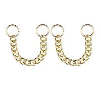 2PCS Shoe Charms Chain Metal Style DIY Decoration Shoe Charms Accessories for Sandals Casual Shoes Birthday Party Christmas Gift Gold