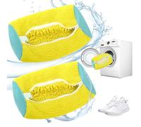 2pcs shoe cleaning bag for Washing Machine Trainer Sneaker Football Rugby Boots Reusable Laundry Bags, Soft Microfibre Shoes Wash Cover, Fully Wrapped, Stop Bang in Drum and Dryer, Fit Most Sizes