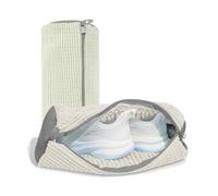 2Pcs Shoe Washing Machine Bag, Fluffy Fibers Keep 360° Wrap-around Cleaning,Laundry Shoe Bag for Washer and Dryer，Durable Hidden Zipper Reusable Shoe Laundry Bag for All Shoes Types and Sizes