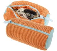 2Pcs Shoe Washing Machine Bag Portable Shoe Cleaning Bags with Zipper and Hook Shoes Laundry Bag Reusable Heavy-Duty Laundry Shoes Bags for Sneakers, Trainers, Running Shoes (Orange)