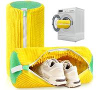 2PCS Shoe Washing Machine Bag, Reusable Shoe Laundry Bags for Sneakers for Washer & Dryer, 360° Shoes Cleaning Bag with Sturdy Zipper - Fits All Shoes Types & Sizes
