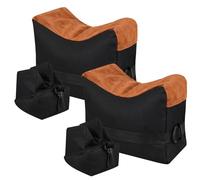 2PCS Shooting Rest Bags Outdoor Rest Front Rear Support Sand Bag Stand Holders - Durable Construction and Water Resistance for Hunting- Self Filled(Black)