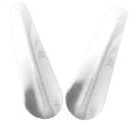 2pcs Short Handle Shoe Horns with Stainless Steel Construction and Comfortable Grip, Prevent Wrinkles on Shoes, for Seniors, Men, Women, and People Recovering from Surgery