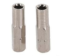 2pcs Short Length Bit Adapter Approx 25mm for 6.35mm Hex Shank to 4mm Socket Driver with Magnetic Bit Support