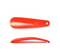 2Pcs Short Plastic Shoehorn,16cm Travel Shoes Horn with Hanging Hole, Easy-Slip Shoes Lifter Tool for Women Men(orange)