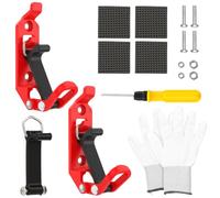 2Pcs Shovel Mount, Heavy Duty Quick Release Axe Shovel Holder with Screwdriver Gloves, Vibration Resistant Metal Clamps Brackets, Anti-Slip Rubber Grip for Truck Car Roof Boats