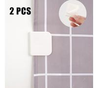 2Pcs Shower Curtain Anti Splash Clips Fixed 2pcs Plastic Shower suitable for Bathroom and Home designed for long lasting use with proper durability and consistent