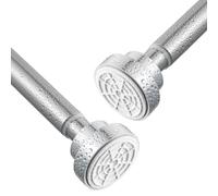 2PCS Shower Curtain Rod Stainless Steel Extendable Shower Curtain Pole No Drilling Tension Rod for Clothes Shower Curtain Rail Net Curtain Poles for Bathroom Window Closet Kitchen Wardrobe 73-138cm