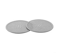 2PCS Shower Drain Protector Mesh with Non-Slip Silicone Edge, Stainless Steel Hair Catcher for Bathroom Sink and Bathtub Drain, 11.5 cm Diameter Silver