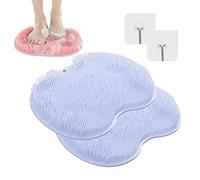 ZWAB 2PCS Shower Foot & Back Scrubber, Massage Pad | Wall-Mounted Back Scrubber | Silicone Bath Massage Cushion Brush with Suction Cups | Foot Washing Mat For Shower