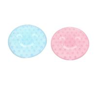 2pcs Shower Foot Massager Scrubber Pad with Suction Cups, TPR | Hundreds of Bristles, Non Skid Bottom, Hanging Hole, for Bathroom Use and Elderly Bathing Aid