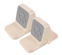 2pcs Shower Foot Rest Adhesive Wall-Mounted Footrest | Plastic Material with Nonslip Surface, Rounded Edges and Sloped Design, Secure Support Reduces Slip Risk