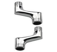 2Pcs Shower Head Adapter, Brass Shower Head Extender, Adjustable Swivel Arm, 1/2 3/4 Offset Connection, Excentric Toilet Connection, Extender