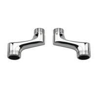 2Pcs Shower Head Adapter, Brass Shower Head Extender, Adjustable Swivel Arm, 1/2 3/4 Offset Connection, Excentric Toilet Connection Adapter