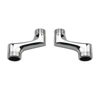 2Pcs Shower Head Adapter, Brass Shower Head Extender, Adjustable Swivel Arm, 1/2 3/4 Offset Connection, Excentric Toilet Connection Showerhead Extender