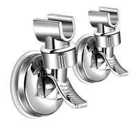 2PCS Shower Head Holder Adjustable Removable Shower Wall Holder Bracket Suction Cup Shower Head Bracket No Drilling for Home Hotel Bathroom