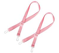 2pcs Shower Lanyard with 2 Hooks for Mastectomy Drain Holder, Pink Post-Mastectomy Must Haves Mastectomy Gifts for Women Drainage Bulbs After-Surgery Recovery Management Rope Clips Accessories