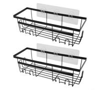 2PCS Shower Shelf Suction Cup Strong Hold Wall Mount