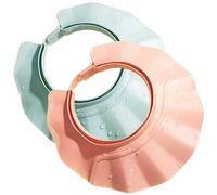 2PCS Shower Visor for Adults and Kids, 21-Level Adjustable Baby Hair Washing Shield Waterproof Non Slip Hair Washing Cap for Bathroom