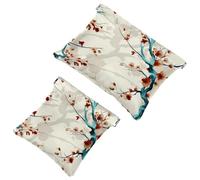 2Pcs Shrapnel Pouch for Purse, Colorful Flower Fat Squirrel-1354 Waterproof Makeup Bag, Portable Pouch for Women Gifts, Multicolor 05, A：7.1x5.8in/18x14.8cm，B:4.7x4.5in/12x11.5cm