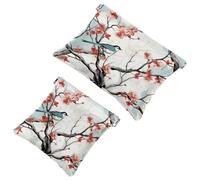 2Pcs Shrapnel Pouch for Purse, Colorful Flower Fat Squirrel-1354 Waterproof Makeup Bag, Portable Pouch for Women Gifts, Multicolor 03, A：7.1x5.8in/18x14.8cm，B:4.7x4.5in/12x11.5cm