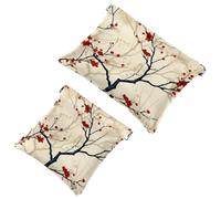 2Pcs Shrapnel Pouch for Purse, Colorful Flower Fat Squirrel-1354 Waterproof Makeup Bag, Portable Pouch for Women Gifts, Multicolor 04, A：7.1x5.8in/18x14.8cm，B:4.7x4.5in/12x11.5cm