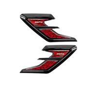 2Pcs Side Fender Vent Cover Stickers for Mazda CX-30 DM 2019-Present, Premium TPU Exterior Body Decoration Trim Accessories with Carbon Fiber Pattern,Red