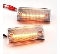 2pcs Side Marker Light Smoke Compatible with Fi-at Du-cato IV-ECO Dail-y Citr-oen Re-lay Peu-geot Bo-xer RE-NAULT VO-LVO FL/FE IRIS-BUS HE-ULIEZ DAF Je-ep-White Crystal