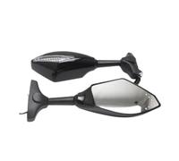 2Pcs Side Mirrors Motorcycle Handlebar Mount Rearview Mirror With Turn Signal Lights Accessories Side Mirrors
