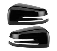 2PCS Side Rearview Mirror Cover Decorative Trim Cap, Replacement for A B C E CLS CLA GLA GLK Class, Auto Accessory ABS Plastic Mirror Cover with Elegant Design, Perfe (Glossy Black)