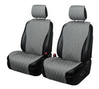 2pcs Sideless Car Seat Covers for All Seasons - Breathable Front Seats Cushions Non-Slip Bottom with Headrest Protectors - Universal Carseat Cover Fits for Most Vehicles Cars Van SUV Truck Grey