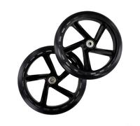 2pcs Silent Scooter Wheels With 8mm Bore For Roller Skates Trolley Cart And Wagon Replacement Black Transparent Polyurethane Long Lasting Smooth Ride Set(200mm*40mm translucent)