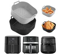 2PCS Silicone Air Fryer Liners for 4-5QT,7.8inch Air Fryer Liners for Chefman/Instant Pot Vortex Plus/Beelicious/Gourmia/Beelicious Pro/Cuisinart/GreenLife/CULINARY CHEF/Philips NA229/220 4 4.4 4.5 qt