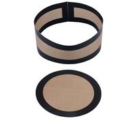 2pcs Silicone Baking Mat for Springform Pan 9 Inch, Prevent Cake from Sticking to Bottom and Side Reusable Non-Stick Round Baking Sheets Liner Heat Resistant for Cheesecake Pan Protector (Black)