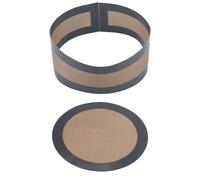 2pcs Silicone Baking Mat for Springform Pan 9 Inch, Prevent Cake from Sticking to Bottom and Side Reusable Non-Stick Baking Sheets Liner Heat Resistant for Cheesecake Pan Protector (Grey)