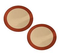 2pcs Silicone Baking Pizza Mat Reusable Non-Stick Heat Resistant Toaster Pad 9 Inch Silicone Baking Mats, Non-Slip Washable Reusable Baking Tray, Heat-Resistant Cooking Bakeware