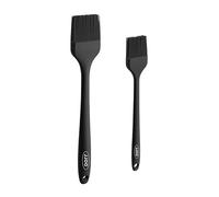 2PCS Silicone Basting Pastry Brush, JJOO Heat Resistant Food Cooking Brush for Oil, Sauce, Baking, BBQ and Grill, BPA Free, Dishwasher Safe (2Pack, Black)