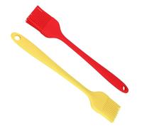 2PCS Silicone Basting Pastry Brush Set,450°F Heat-Resistant, Food-Grade Silicone Oil & Sauce Brushes for BBQ Grill, Baking & Kitchen Cooking,One-Piece Stainless Steel Core,Dishwasher Safe