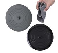 2PCS Silicone Bathtub Stopper, Universal Shower Drain Tub Stopper, Sink Strainer Shower Drain Cover Hair Catcher for Kitchen Sink Bathroom