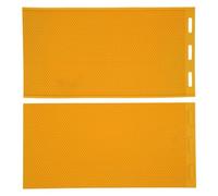 2pcs Silicone Beeswax Press Sheets, 42x23cm Beehive Wax Foundation Beeswax Embosser Machine 5.4mm Soft Press Sheet Mould Tools for Beekeeping Equipment Yellow