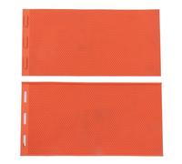 2pcs Silicone Beeswax Press Sheets, 43x23cm Beehive Wax Foundation Beeswax Embosser Machine 5.4mm Soft Press Sheet Mould Tools for Beekeeping Equipment Orange Red