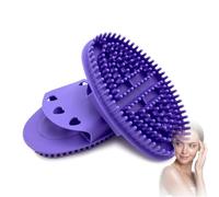 2PCS Silicone Belly Massage Brush for Tummy & Waist Fat Reduction - Handheld Meridian Body Massager for Lymphatic Drainage, Circulation, and Full Body Muscle Relief on Back, Neck & Feet