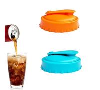 2Pcs Silicone Beverage Can Lids for Tizzy Drinks, Reusable Can Covers for Tins, Anti Spike Drink Covers For Outdoor, Leak-Proof Can Straw Lid for Soda, Beer, Energy Drinks, Fits Standard Size Cans