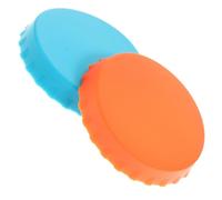 2pcs Silicone Beverage Can Lids, Reusable Leak-proof Drink Covers | Food-grade Silicone, for Energy Drink and Seltzer Cans, Poolside or Camping Use, Orange and Blue Set